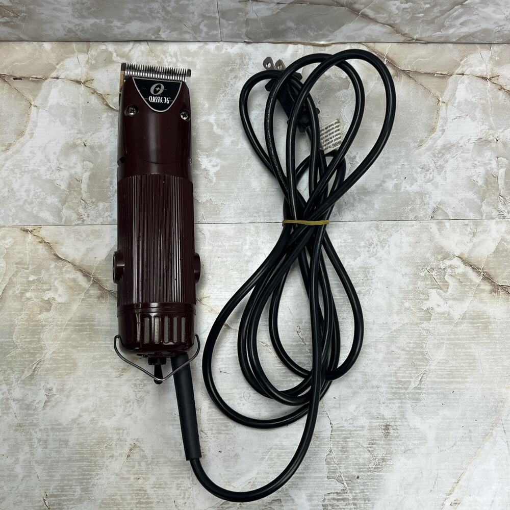 Vintage Oster Classic 76 Professional Hair Clippers Burgundy W/ Blade FOR PARTS
